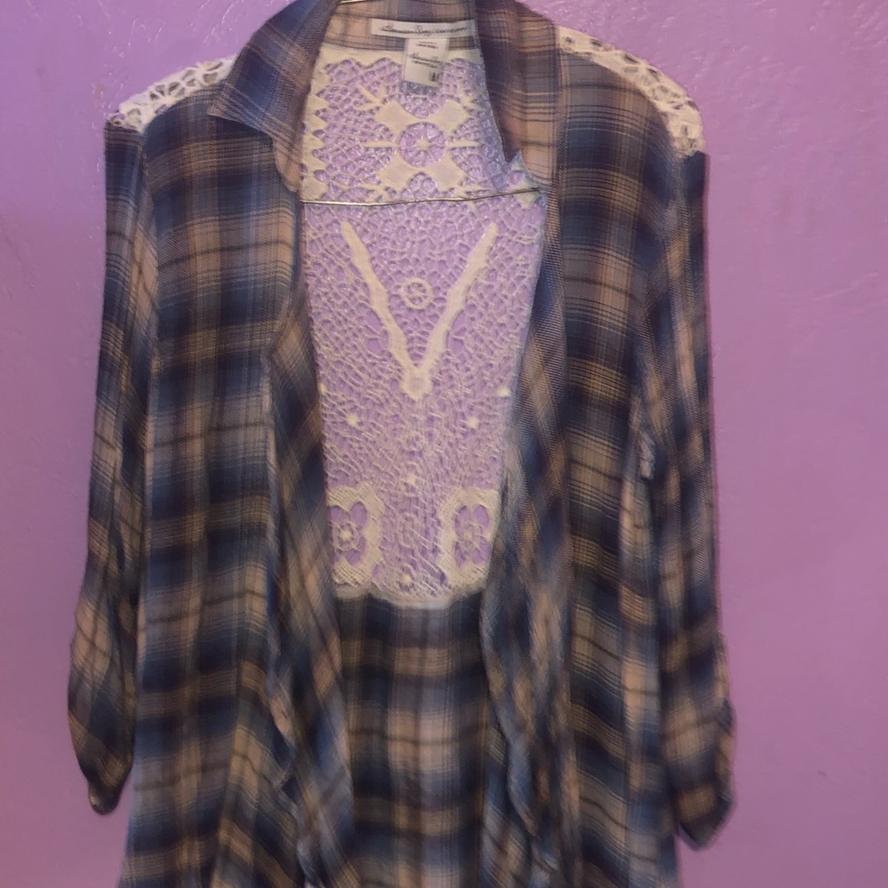 Plaid cardigan